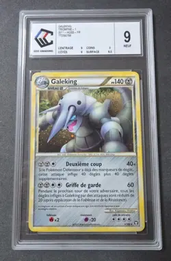 Carte Pokemon 1/102 Galeking 140 HGSS Triomphe : grade par CCC grading note 9 - Image 1
