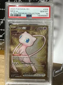 Pokemon 151 Ultra Premium Collection #205 Mew Ex Gold Metal PSA 10 - Image 1