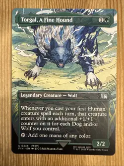 Torgal, A Fine Hound (Borderless) Final Fantasy NON Foil MTG NM - Image 1