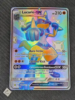 Lucario GX SV64/SV94 - Hidden Fates Shiny Vault Holo Rare Pokemon TCG NM - Image 1