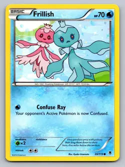 Frillish 20/119 Common Phantom Forces Pokemon Moderately Played - Image 1