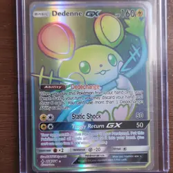 Pokemon Dedenne GX 219/214 Secret Rare Holo Sm-Unbroken Bonds GX - Image 1