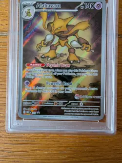2025 Pokemon Mep EN-ME BLACK STAR PROMO ALAKAZAM 009-Pokemon Center PSA 10 - Image 3