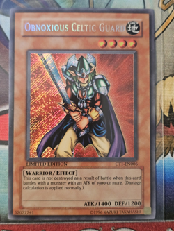 Yu-Gi-Oh! TCG Obnoxious Celtic Guard CT1-EN006 Secret Rare Limited Edition - Image 1