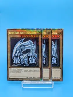 Yugioh Blue-Eyes White Dragon 3x Starlight Rare RA05-EN085 Near Mint - Image 1
