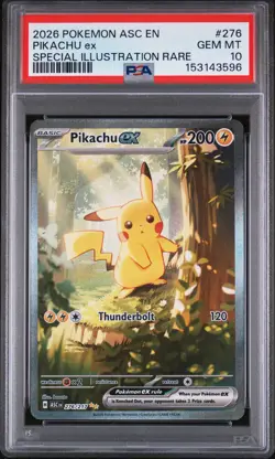 2026 POKEMON ASC EN-ASCENDED HEROES SPECIAL ILLUSTRATION RARE PIKACHU EX PSA 10 - Image 1