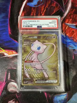 Mew ex 205/15 151 UPC Gold Metal Promo Card PSA 10 Gem Mint Pokemon TCG - Image 1