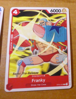 ONE PIECE ENGLISH CARD SUPER PRE-RELEASE GAME CARTE FRANKY ST01-010 ST EN MINT - Image 1