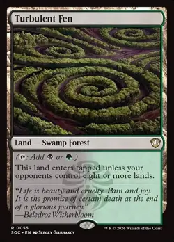 Turbulent Fen | 55 NM | Secrets of Strixhaven Commander | Magic MTG - Image 1
