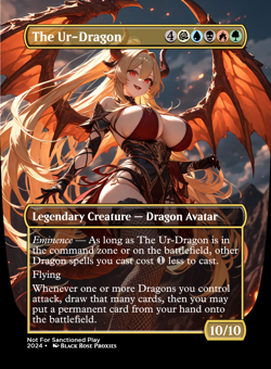The Ur-Dragon - MTG Anime Custom - Playtest- Not For Sanctioned Play - Image 1