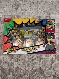 Pokemon Ascended Heroes Premium Poster Collection Mega Lucario EX SEALED - Image 1