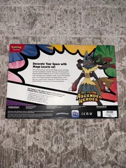 Pokemon Ascended Heroes Premium Poster Collection Mega Lucario EX SEALED - Image 2