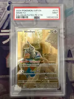 2024 Pokemon Mimikyu 75 Pokemon Center Promo PSA 9 Graded Card - Image 1