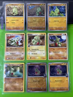 Pokemon Binder Collection Larvitar Cards EX Era Diamond & Pearl Platinum Scarlet - Image 1