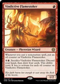 Vindictive Flamestoker -Foil Near Mint MTG Phyrexia: All Will Be One - Image 1