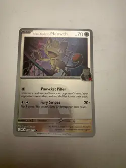 Pokemon TCG Team Rocket's Meowth Reverse Holo Ascended Heroes 161/217 - Image 1