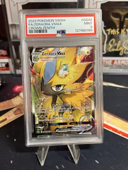 2023 POKEMON SWORD & SHIELD CROWN ZENITH #GG42 FULL ART/ZERAORA VMAX PSA 9 - Image 1