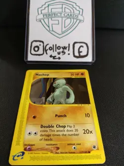 POKEMON EXPEDITION COMMON MACHOP 117/165 NM- ENG - Image 1