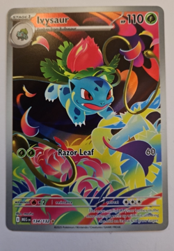 Pokemon Ivysaur 134/132 Me01: Mega Evolution Full Art Illustration Rare Holo - Image 1
