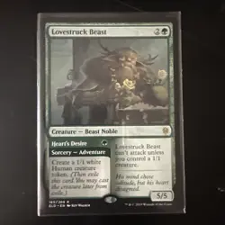 (x4) Lovestruck Beast 165/269 Playset Non Foil Rare Throne of Eldraine MTG NM - Image 1