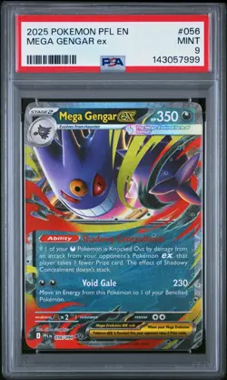 Pokemon PSA 9 Mint Mega Gengar EX 056/094 Phantasmal Flames - Image 3