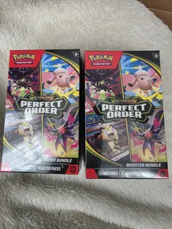 Pokemon TCG Mega Evolution Perfect Order Booster Bundle 6 Packs x2 Sealed New UK - Image 1