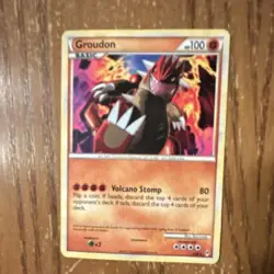Pokemon Groudon Call of Legends 6/95 Holo Rare Basic 100HP Volcano Stomp Card - Image 1