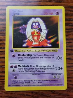 MP! Pokemon Card - Jynx 1st Edition Base Set (Shadowless) 31/102 Uncommon - Image 1
