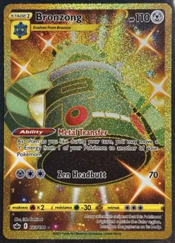 Bronzong 223/198 - Pokemon TCG Chilling Reign Holo Secret Rare 2021 - LP Card - Image 1