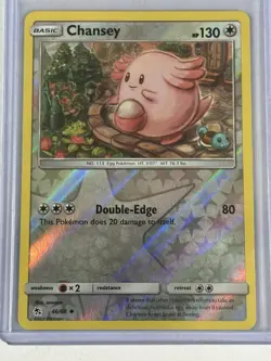 Chansey 46/68 Reverse Holo Uncommon Hidden Fates Sun & Moon Pokemon Card 2019 - Image 1