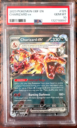 Charizard EX 125/197 - PSA 10 - OBSIDIAN FLAMES - 2023 Pokemon Card TCG - Image 1
