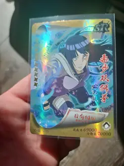 Hinata Hyuga Naruto Premium Booster Hinata Hyuga SR 035 Foil Holo Trading Card - Image 1
