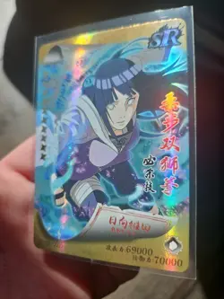 Hinata Hyuga Naruto Premium Booster Hinata Hyuga SR 035 Foil Holo Trading Card - Image 2
