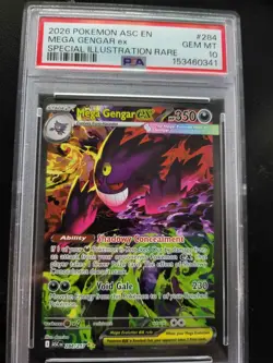 2026 Pokemon Ascended Heroes ASC EN Mega Gengar Ex SIR #284 PSA 10 GEM MINT - Image 1