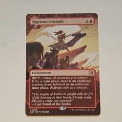 1x Aggravated Assault - Extended Art Showcase NM Eng MTG - WOE: Enchanting Tales - Image 1