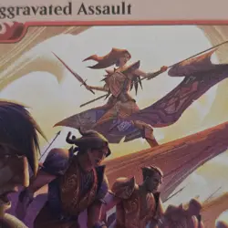 1x Aggravated Assault - Extended Art Showcase NM Eng MTG - WOE: Enchanting Tales - Image 2