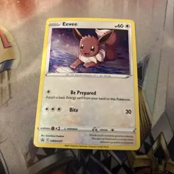 Pokemon Eevee TCG SWSH127 Black Star Promo Cosmos Holo Rare Card NM Condition - Image 1