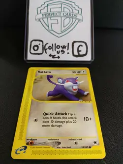 POKEMON EXPEDITION COMMON RATTATA 128/165 LP+ ENG - Image 1