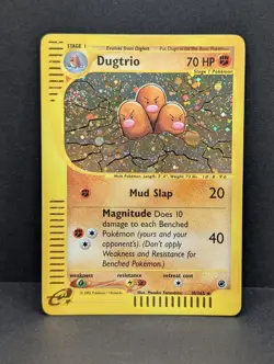Dugtrio 010/165 Expedition Base Set Holo Rare Pokemon TCG Nintendo e-reader LP+ - Image 1
