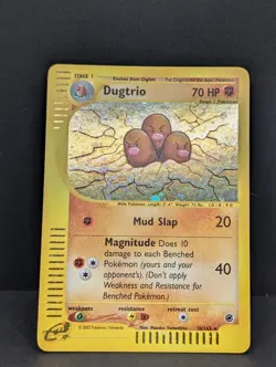Dugtrio 010/165 Expedition Base Set Holo Rare Pokemon TCG Nintendo e-reader LP+ - Image 3