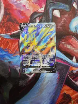 Pokemon TCG Zacian V Sword & Shield Base Set 195/202 Holo Full Art - Image 1