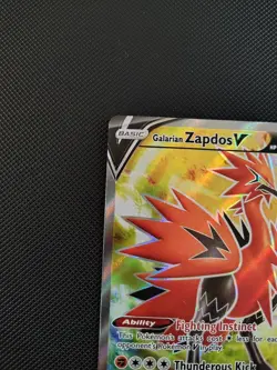 Pokemon Galarian Zapdos V 173/198 Chilling Reign Full Art Ultra Rare Holo - Image 3