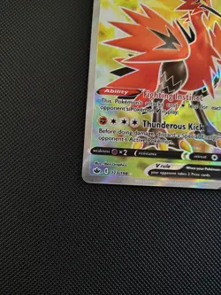 Pokemon Galarian Zapdos V 173/198 Chilling Reign Full Art Ultra Rare Holo - Image 5