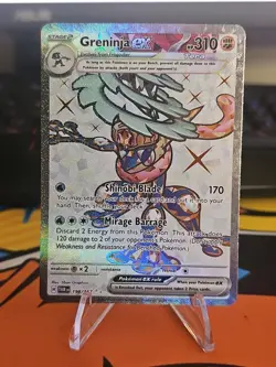 Pokemon Greninja EX TCG Twilight Masquerade Holo Ultra Rare Full Art 198/167 - Image 1