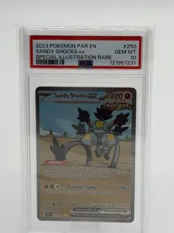 2023 POKEMON PAR EN-PARADOX RIFT SPL ILLUSTRATION RARE SANDY SHOCKS EX PSA 10 - Image 1