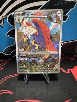 Pokemon Braviary 214/191 Sv08: Surging Sparks Illustration Rare - Image 1