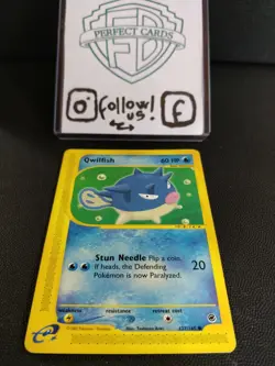 POKEMON EXPEDITION COMMON QWILFISH 127/165 LP+ ENG - Image 1