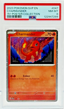 Charmander Pokemon (2023) #047 151 Poster Collection | Cosmos Holofoil - Image 1