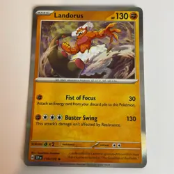 Landorus 110/191 Surging Sparks Holo Rare Pokemon Light Play+ - Image 3