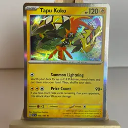 Tapu Koko 65/191 Surging Sparks Holo Rare Pokemon Light Play+ - Image 1